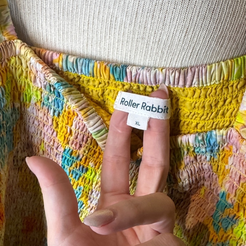 Roller Rabbit Colorful Smocked Ruffle Tank Top - Picture 2 of 4